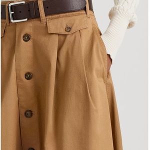 Ralph Lauren Khaki Button Down Skirt